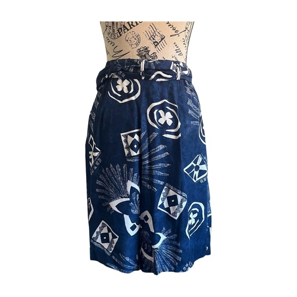 Vintage 1992 Matching Set by Conrad C. – Indigo Shirt + Shorts | Canada | Rayon - Picture 5 of 11